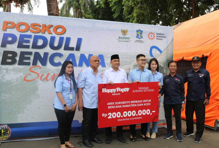 Happy Puppy Sumbang Rp200 Juta, Total Donasi Surabaya Tembus Rp1,5 Miliar