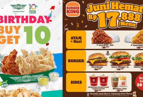 Promo Makanan Akhir Pekan 7-9 Juni 2024, Burger King Cuma Rp17 Ribuan