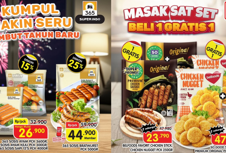Promo Superindo Hari Ini 29 Desember 2025 Spesial Tahun Baru 2026, Sosis Sapi Mulai Rp23 Ribuan