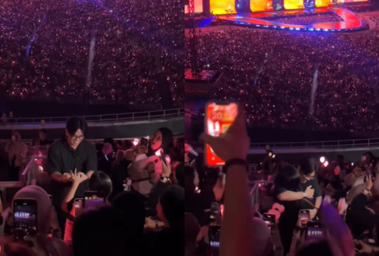 Stay With Me! Wanita Dilamar Pacar saat Konser BLACKPINK di Jakarta, Sukses Bikin Iri BLINK