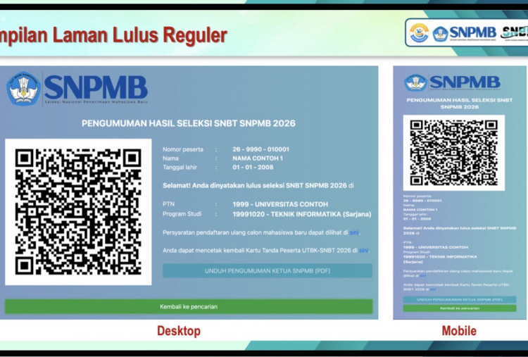 Pengumuman SNBT 2026 Dirilis, Ini Link Resmi dan Cara Ceknya