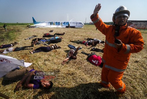 Pendaratan Darurat Pesawat Elang Air 108 Keluar dari Landas Pacu