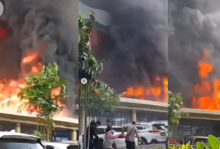 Kebakaran di Mall Ciputra Cibubur, Pengunjung Panik dan Berhamburan Keluar