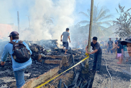 Warung Serta Rumah Terbakar di Rawas Ilir, Uang Rp250 Juta Ludes