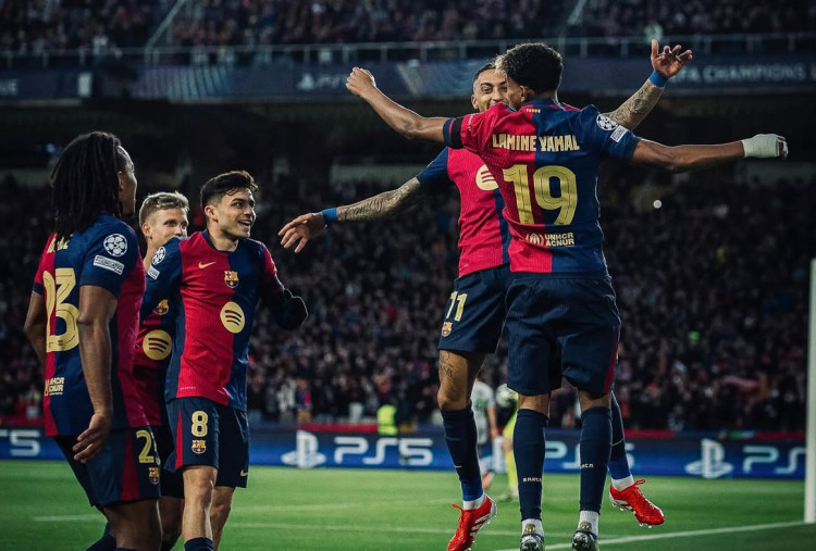 Lamine Yamal dan Raphinha Bersinar, Barcelona Lolos 8 Besar Liga Champions Usai Kalahkan Benfica 3-1