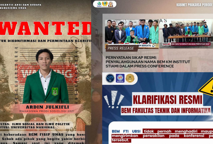Status Anggota BEM Bersatu yang Pertanyakan Tiyo Ardianto Dibantah Kampus: Kami Tidak Pernah Kirim Utusan!