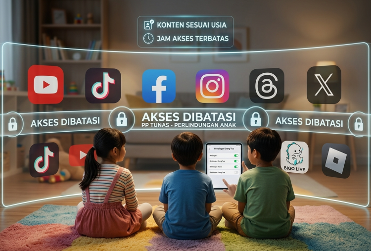 Pemerintah Resmi Terapkan PP TUNAS, Delapan Platform Digital Wajib Batasi Akses Anak