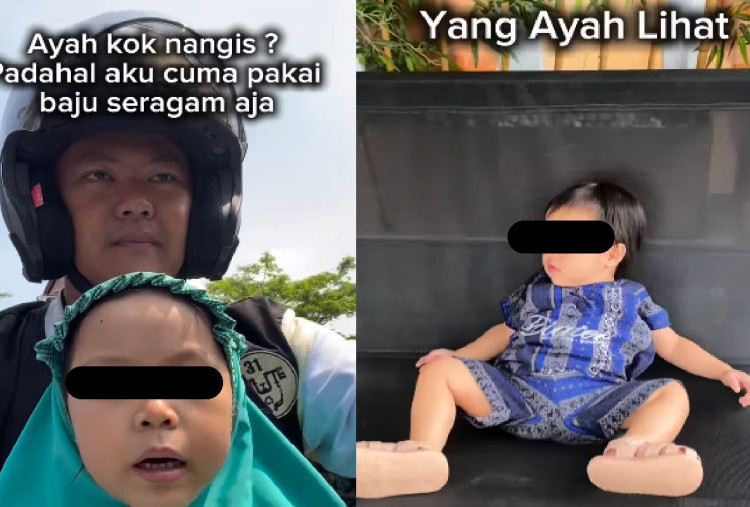 Viral Seorang Ayah Tak Kuasa Menangis Lepas Anak Masuk Sekolah TK: Jangan Sakiti Anak Kecil Ini
