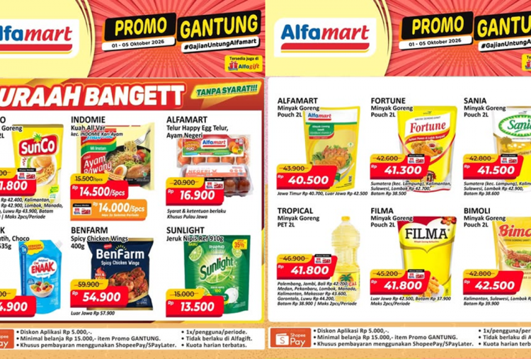 Promo JSM Alfamart Terbaru 2-4 Oktober 2026, Diskon Minyak Goreng-Telur Mulai Rp16 Ribuan