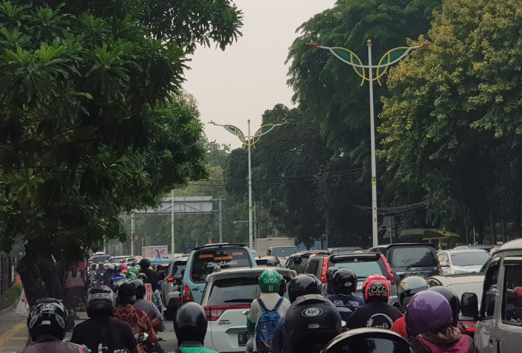 Jelang Laga Indonesia vs Jepang, Jalan Menuju GBK Terpantau Macet