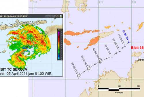 Bibit Siklon Tropis 98S : Bergerak Menjauhi Indonesia, Tidak Akan Separah Seroja 