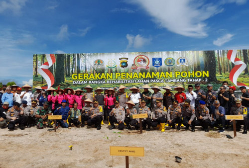 5 Hektar Lahan Eks Tambang di Bateng Ditanami 2500 Bibit Tanaman