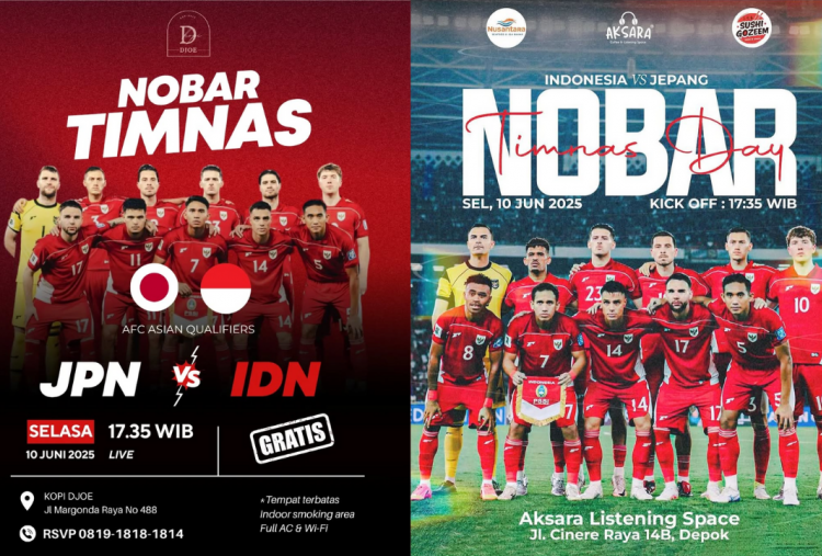 18 Lokasi Nobar Timnas Indonesia vs Jepang di Depok Sore Ini, Yuk Merapat Dukung Terus Skuad Garuda!