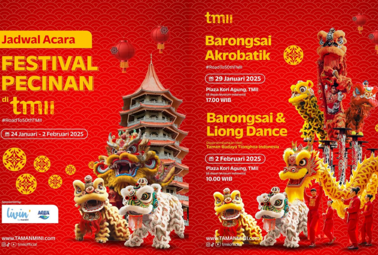 Rangkaian Festival Pecinan di TMII Spesial Imlek 2025, Ada Pertunjukan Barongsai hingga Bazar Kuliner