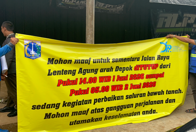 Mulai Hari Ini Jalan Lenteng Agung yang Amblas Ditutup Sementara, Kapan Bisa Kembali Dilewati?