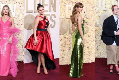 Deretan Busana Terbaik di Karpet Merah Golden Globe Awards 2024, Taylor Swift hingga Selena Gomez