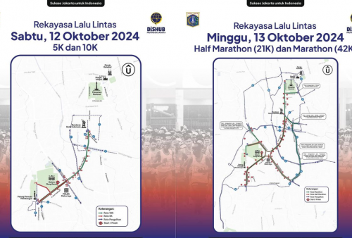 Ada Jakarta Running Fest 2024, Berikut Daftar Rekayasa Lalu Lintas Sabtu-Minggu Ini