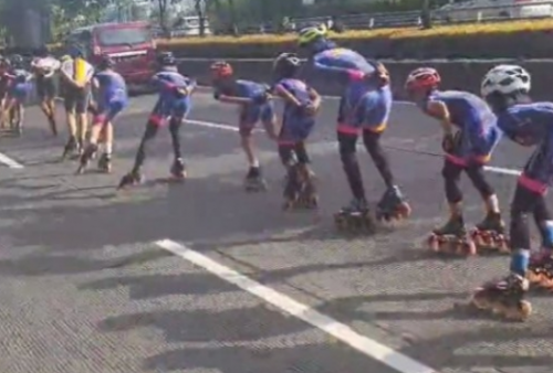Aksi Rombongan Pemain Sepatu Roda di Jalan Gatot Subroto Tuai Kecaman, Polda Metro Bereaksi Keras