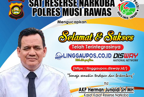 Sat Reserse Narkoba Polres Musi Rawas Mengucapkan Selamat Atas Ter-integrasi-nya LINGGAUPOS.CO.ID dengan DNN