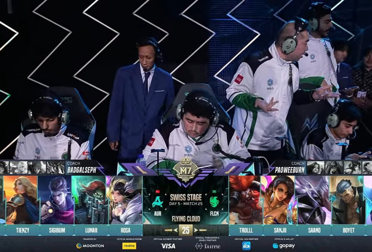 Team Falcons Tampil Mengejutkan, Gulung Aurora Turkiye di Swiss Stage M7 World Championship