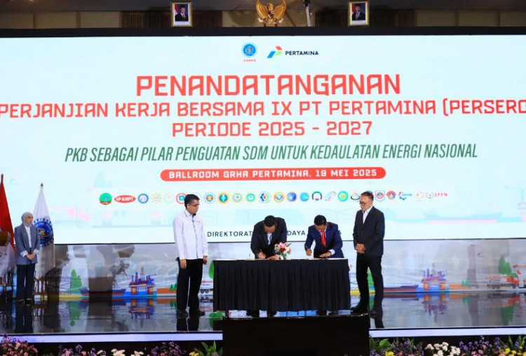 Menaker Saksikan Penandatanganan Perjanjian Pertamina dengan Serikat Pekerja