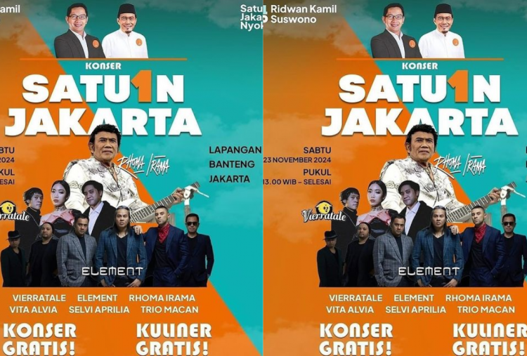 Event Jakarta di Lapangan Banteng Akhir Pekan 23 November 2024, Ada Konser Gratis Satu1n Jakarta