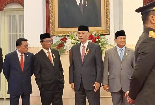 Momen Luhut Didatangi Prabowo-Mahfud saat Hadiri Pelantikan KSAD Maruli Simanjuntak
