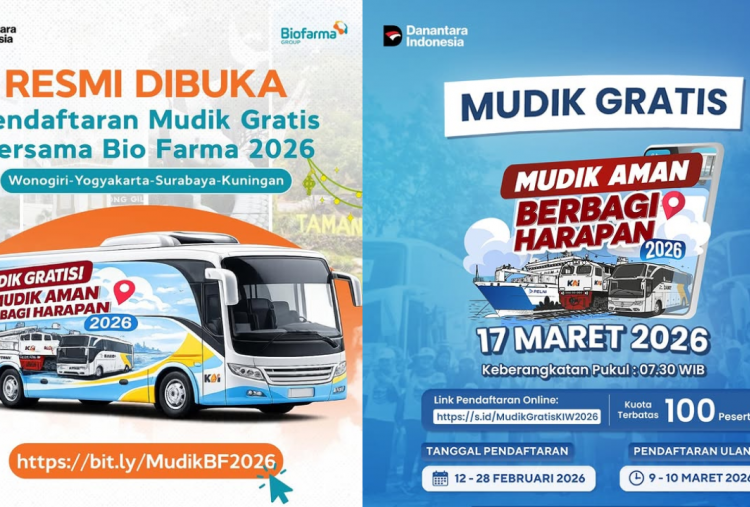 5 Link Pendaftaran Mudik Gratis BUMN 2026 Dibuka Mulai Hari Ini, Buruan Kuota Terbatas!