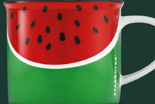 Viral Mug Semangka Starbucks Dikaitkan dengan Palestina, Ini Faktanya