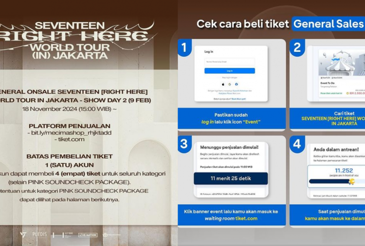 Link dan Cara Beli Tiket Konser SEVENTEEN di Jakarta kembali Dibuka, Hari Ini Pukul`15.00 WIB