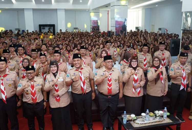 Bedah Rumah di Lamongan Tuntas, Anggota Kwarda Pramuka Jatim Dibekali Wawasan Kebangsaan