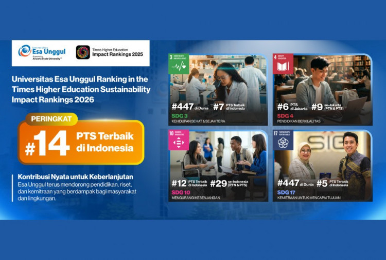 Universitas Esa Unggul Masuk 15 Besar PTS se-Indonesia dalam THE Impact Rankings 2026