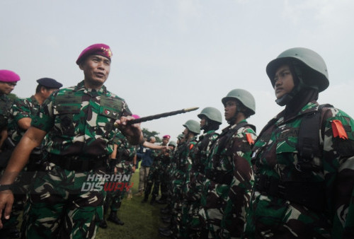 Upacara Pembukaan Pelatihan Dasar Kemiliteran Komponen Cadangan Matra Laut Tahun 2023