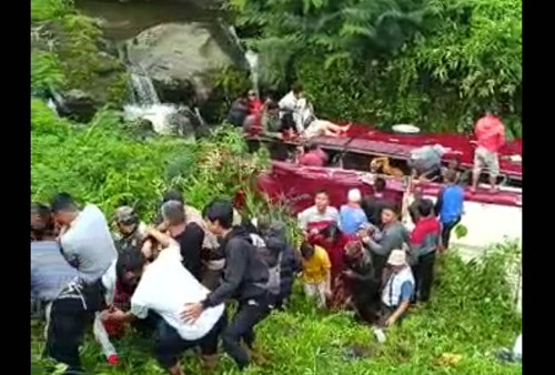 Korban Kedua Bus Masuk Jurang di Guci Tegal Meninggal Setelah Jalani Perawatan