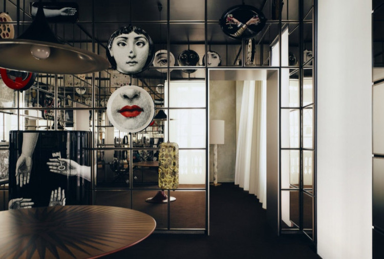 Tutto Bene Renovasi Toko Fornasetti di Milan dengan Nuansa Futuristis dan Historis