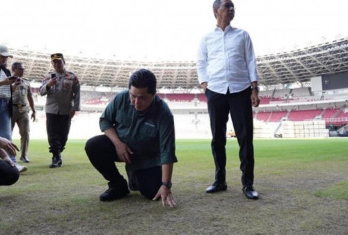 Erick Thohir Angkat Bicara Terhadap Rumput Stadion GBK Jakarta Rusak Jelang Opening Ceremony Piala Dunia U-20 2023