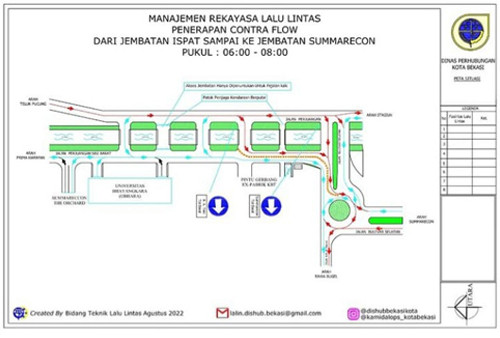 Jalur Kota Bekasi Ini Akan Dilakukan Uji Coba Contra Flow, Catat Jadwalnya