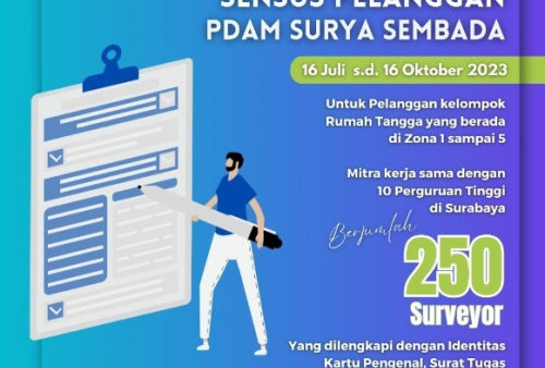 PDAM  Surabaya Gandeng 10 Perguruan Tinggi untuk Sensus Pelanggan, Silahkan Sampaikan Keluhan