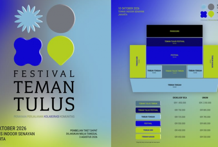 Harga Tiket Festival Teman Tulus 2026 di Jakarta, Dijual Mulai Rp450 Ribu