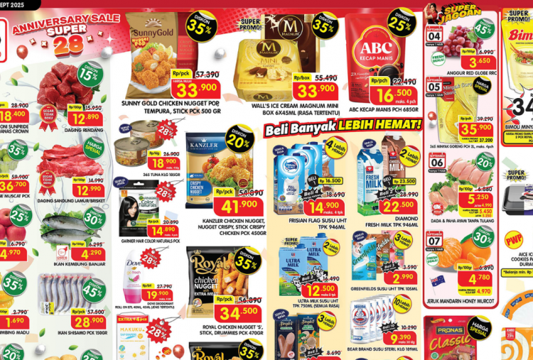 Promo JSM Superindo Minggu Ini 4-7 September 2025, Spesial Hari Pelanggan Nasional 2025 Bimoli Minyak Goreng Rp34 Ribuan