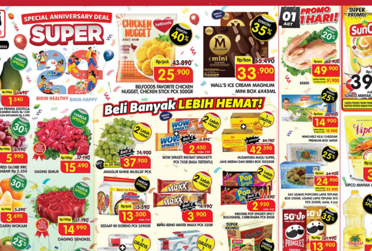 Promo Superindo Terbaru Hari Ini 2 Agustus 2026, Diskon Sunco Minyak Goreng Rp39 Ribuan