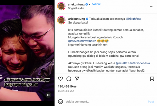 Arie Untung Ceritakan Kisah Ambulans yang Mengantar Jenazah Koh Steven