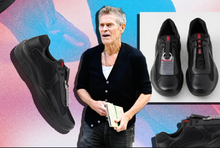 Willem Dafoe Tertangkap Kamera Kenakan Sneakers Legendaris Prada America's Cup