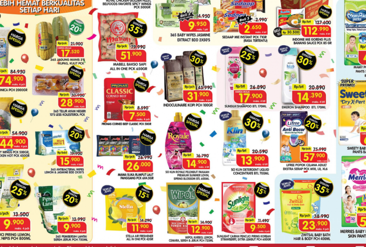 Promo Superindo Akhir Pekan 16 Agustus 2026, Spesial HUT ke-81 RI Sunlight Rp9 Ribuan