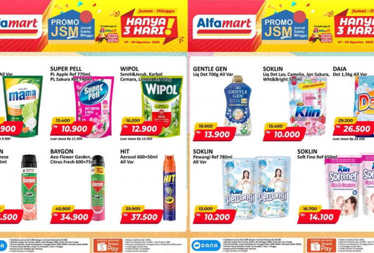 Promo JSM Alfamart Terbari Hari Ini 9 Agustus 2026, Sabun Mama Lemon Diskon Rp8 Ribuan!