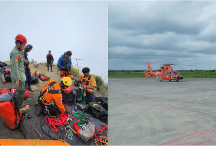Tiga Helikopter Dikerahkan Bantu Evakuasi Pendaki Brasil yang Jatuh di Gunung Rinjani