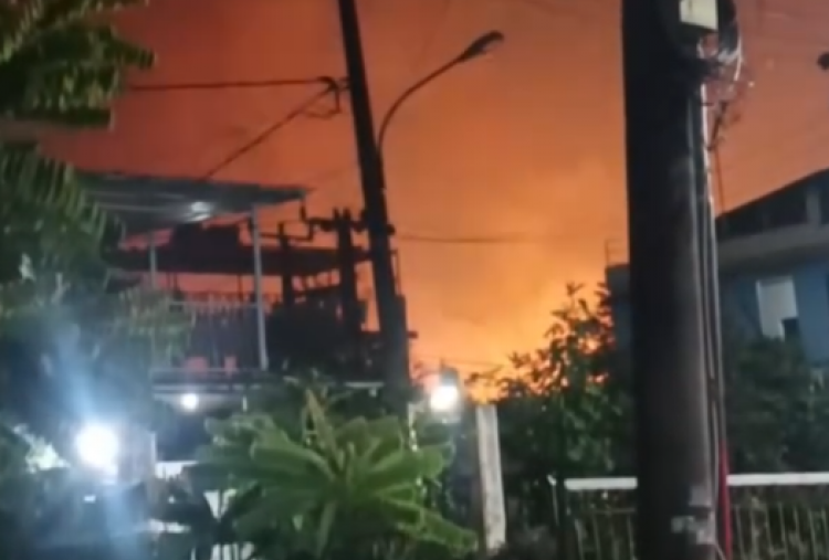 Lokasi Kebakaran SPBE Cimuning Bekasi Dekat Perumahan BTR, Warga Panik Berhamburan