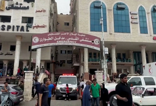 Situasi Terkini di Rumah Sakit Al-Quds di Gaza, 2.000 Pengungsi di Satu Aula Terancam Serangan Udara Israel!