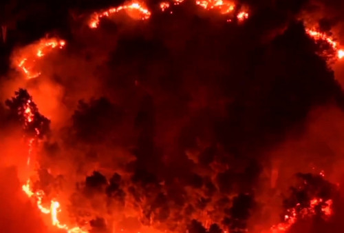 Kebakaran Ratusan Hektare Hutan Danau Toba Membara Saat Malam Hari, Pembukaan Lahan Diduga Jadi Biang Kerok!