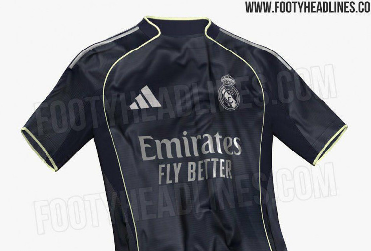 Adidas Rilis Jersey Tandang Real Madrid 2025-26, Terinspirasi Keindahan Bernabeu di Malam Hari